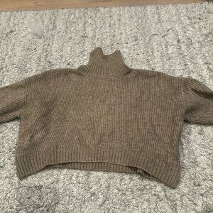 Turtle neck sweater, very soft, tan